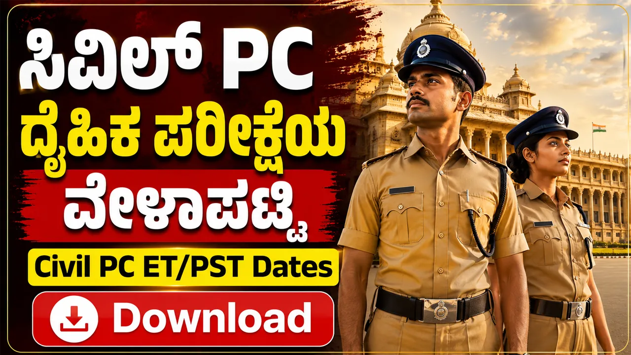 Civil PC Physical Date 2026 Check Civil Police Constable ET-PST Dates